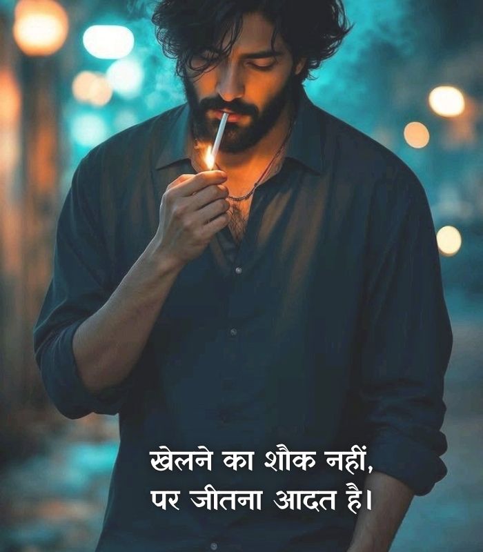 1 line shayari in hindi attitude