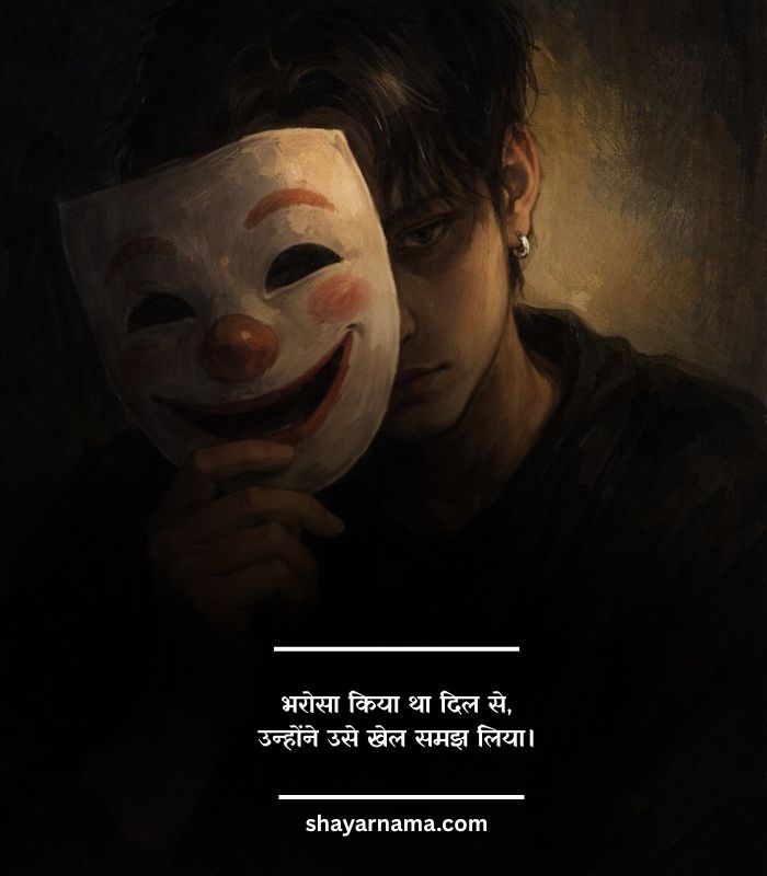 Broken Trust Shayari on fake Friend