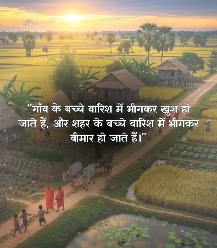 Village quotes in hindi 2 line