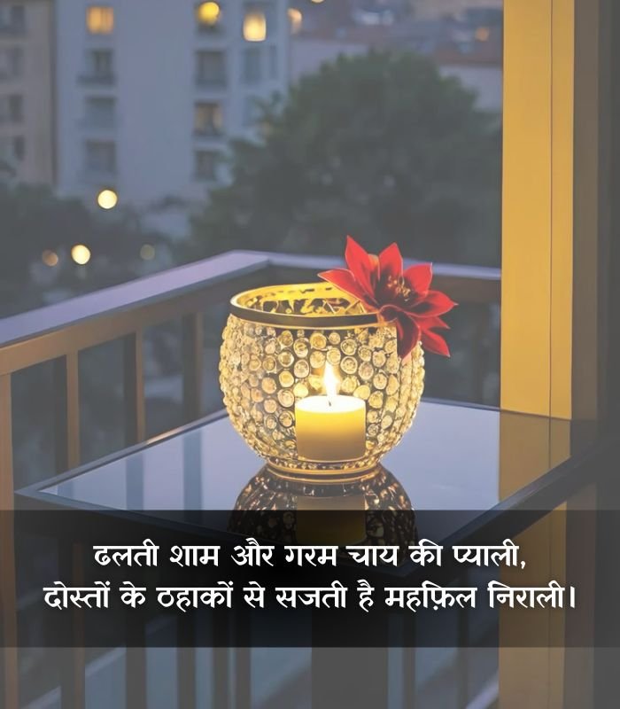 shaam par shayari